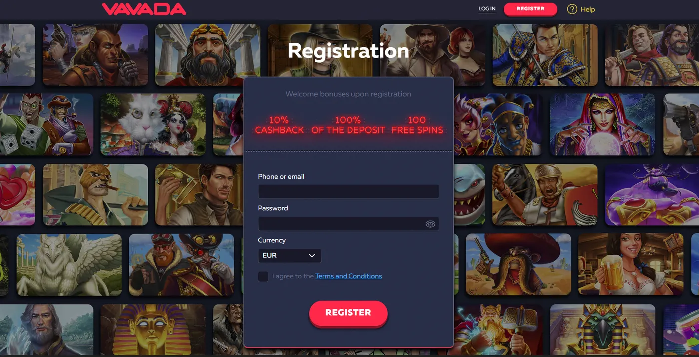 Registreerimise nõuded Vavada kasiinos